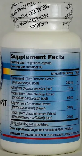 Vista 3 de Apex Energetics - NeuroFlam (K-46) 90 Cápsulas por Sittiyakul