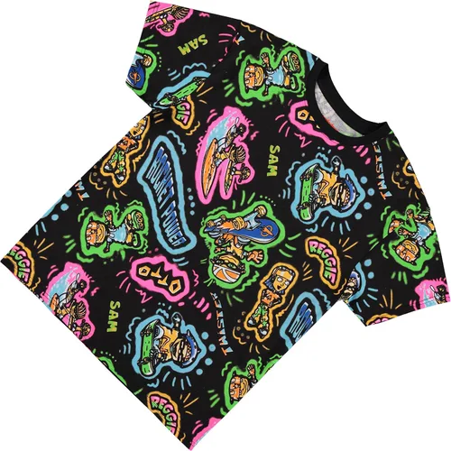 Vista 6 de Nickelodeon Camisa de dibujos animados para hombre de los 90 - Camiseta con estampado Rocket Power Allover