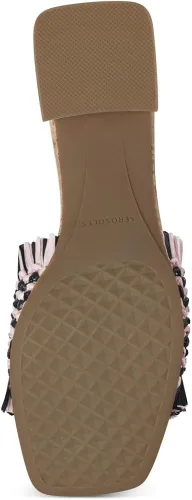 Vista 10 de Aerosoles Sandalias de tacón Rufina para mujer, Rosa Combo Rafia Vegana