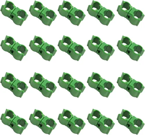 Vista 7 de ZAYI Clip de conector de enrejado ajustable de 0.315 in, accesorios de stent de ratán verde para escalar, conector universal giratorio para plantas