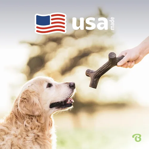 Vista 5 de Benebone Maplestick - Juguete para morder de madera real duradero para perros, fabricado en Estados Unidos, tamaño L Huesos de perro duraderos