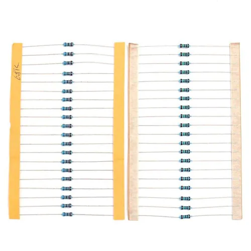Vista 3 de Kit de resistencia, 1460Pcs 73Values 1/4W 1% Tolerancia 1 ohm-1M ohm Resistencia de película metálica Kit surtido de componentes electrónicos
