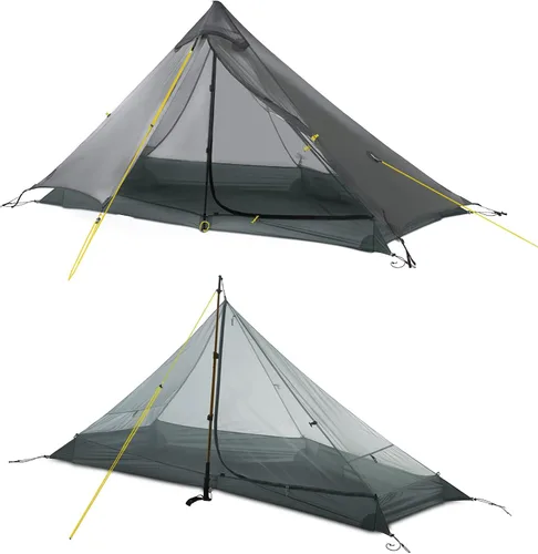 Vista 26 de LANSHAN Tienda de Campaña Ultraligera de 3 Temporadas para Mochilero para 1 Persona o 2 Personas Camping, Trekking, Kayak, Escalada, Senderismo