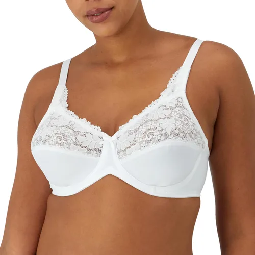 Vista 10 de Bali Lilyette - Brasier reductor con aros para mujer con ribete de encaje, brasier de microfibra de cobertura completa