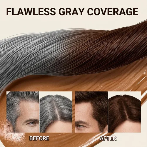 Vista 4 de Pearwood Color Shampoo 3-in-1 Semi-Permanent Hair Dye (Black)