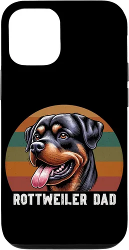 Vista 26 de Rottweiler Dad Rottie Father Dog Parent Father's Day Retro Case for iPhone 16