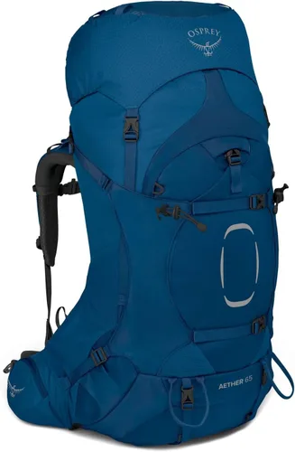 Vista 20 de Osprey Aether 65L Mochila de mochilero para hombre, color negro, S/M, ajuste extendido