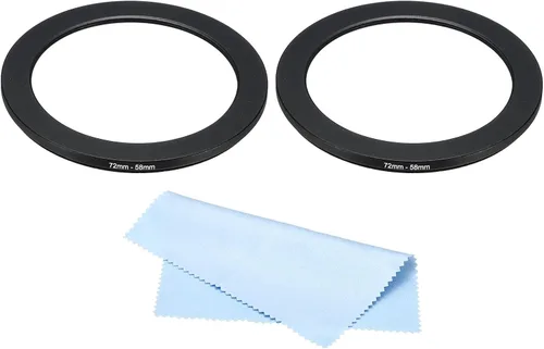 Vista 15 de PATIKIL Anillo de metal con paño de limpieza, paquete de 2 anillos adaptadores de filtro de lente de cámara, anillo adaptador de filtro de aluminio