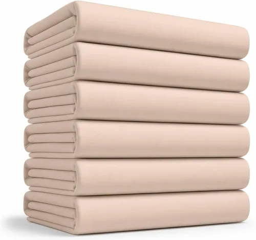 Vista 8 de Utopia Bedding Sábana encimera – 1 paquete (individual, beige) – Tela de microfibra suave cepillada – Sábana superior resistente al encogimiento y a