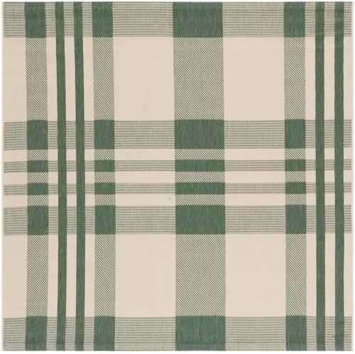 Vista 34 de SAFAVIEH Alfombra Lavable para Exteriores Colección Courtyard - 2'3" x 4', Beige y Azul, Patrón a Cuadros, No Desprende Pelusa y Fácil Limpieza