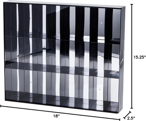 Vista 8 de La vitrina de acrílico Protech AFSBM para pared se adapta a 24 figuras de acción de 3 ''- 4