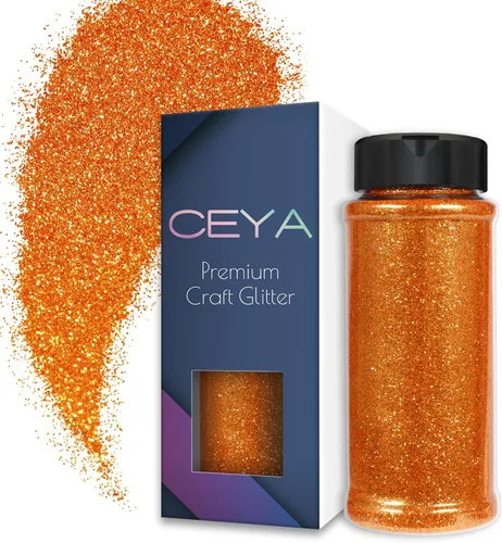 Vista 30 de Ceya Polvo de purpurina ultra fina de 3.8 onzas/110g, Admiral Blue Crafts Glitter de 1/128 pulgadas, 0.008 pulgadas, 0.2mm para slime, resina epoxi