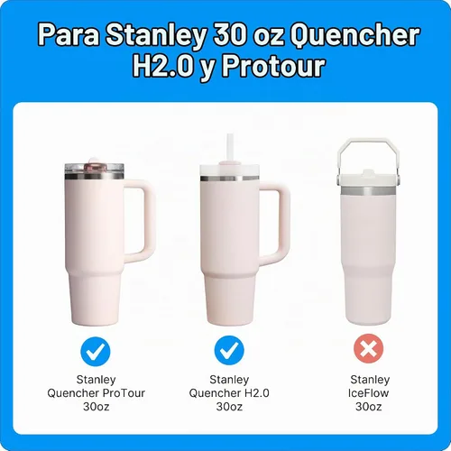 Vista 9 de Tapa de repuesto de 30 onzas para Stanley Quencher H2.0 FlowState Tumber, tapa a prueba de fugas apta para vaso Stanley Cup, cubierta de vaso 1