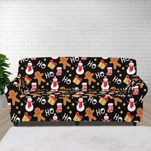 Vista 13 de Funda de sofá con diseño de árbol de bandera estadounidense para sofás y sofás, decoración navideña, funda antideslizante para sofá de 1 cojín