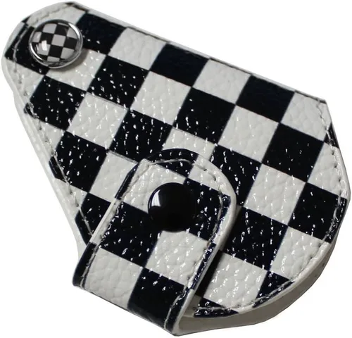Vista 7 de iJDMTOY Funda para llavero con diseño a cuadros y negro y blanco compatible con Mini Cooper R55 R56 R57 R58 R59 R60 R61 F55 F56