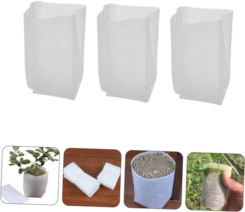 Vista 8 de Plant Growing Bags Xmas Non-Woven Fabric 200pcs for Seedlings