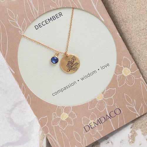 Vista 5 de DEMDACO - Collar de metal chapado en oro con piedra natal de mes