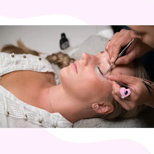 Vista 6 de Yaomiao 500 anillos de pegamento para extensiones de pestañas, desechables, anillos de pegamento para salones de belleza, soporte para vasos