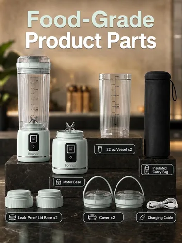 Vista 9 de Cordless Portable Blender for Smoothies, Shakes and Ice Crushing Blue