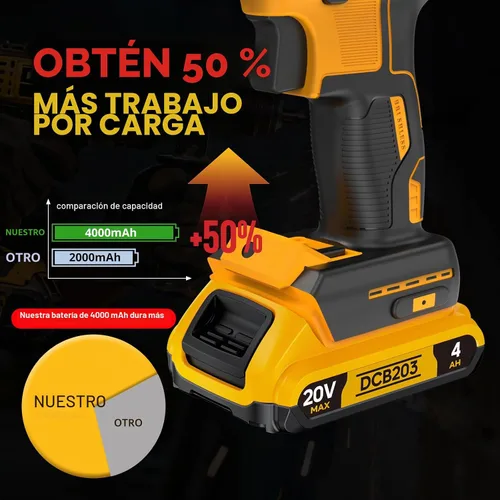 Vista 2 de Reemplazo 4Ah compatible con batería Dewalt 20V MAX con alta capacidad