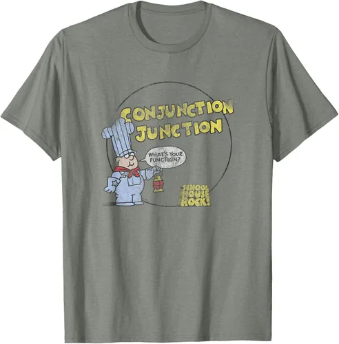 Vista 35 de Schoolhouse Rock Conjunction Junction Conductor Retro TV Camiseta Asfalto