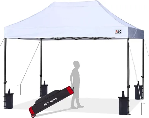 Vista 58 de ABCCANOPY Toldo Desplegable – Carpa/Toldo Portátil para Patio Exterior de 8 x 8 Pies, Resistente para Patio Trasero y Terraza con 4 Sacos de Arena