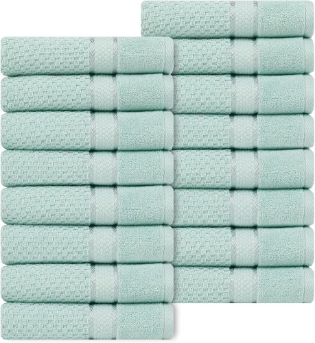 Vista 19 de Ample Decor Juego de toallas de baño 100% algodón, 6 piezas, suaves y absorbentes, de secado rápido, juego de toallas de baño