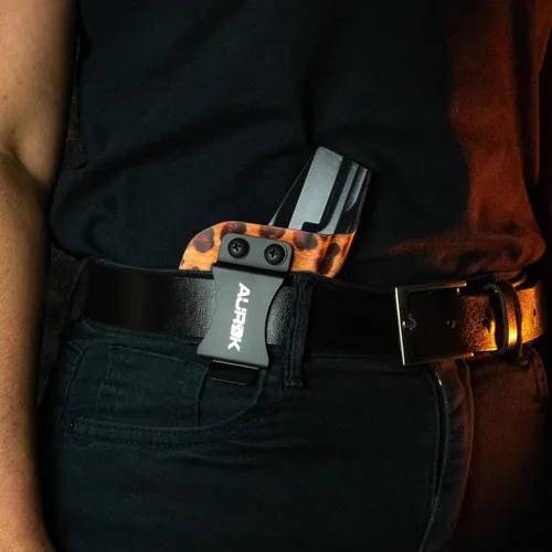Vista 7 de Kydex IWB Funda para Taurus G2C, G3C, PT111 – Mano derecha – Retención de ajuste seguro – Transporte oculto – Estampado de leopardo AUROK