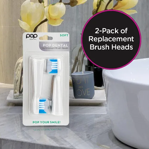 Vista 9 de Cepillo de dientes eléctrico Pop Sonic (burbuja azul) + paquete adicional – Cepillos de dientes de viaje con batería AAA Cepillos de dientes