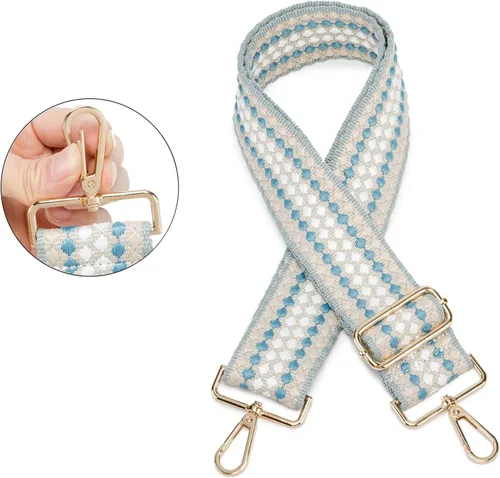 Vista 3 de Bolso bandolera retro de cuero vegano para mujer, con correa de hombro de leopardo romovable