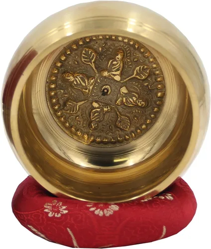 Vista 4 de DharmaObjects Yoga Meditación Buda Cantando Tazón Cojín Mallet Llevar Bolsa Set Regalo