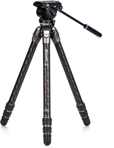 Vista 17 de Benro Tortoise CF Serie 2, trípode de 4 secciones con cabezal híbrido FS36PRO