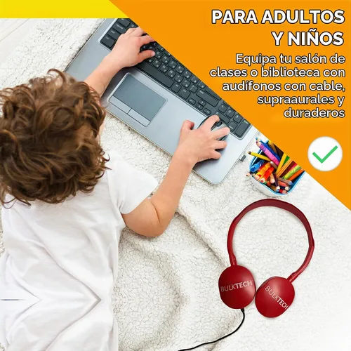 Vista 6 de 1 paquete de auriculares de goma con cable con conector de 0.1 in, color negro