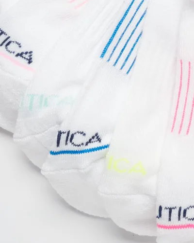 Vista 5 de Nautica Calcetines deportivos de corte bajo para mujer (paquete de 6)