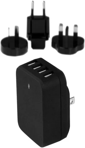 Vista 5 de StarTech.com Cargador de pared USB de viaje de 4 puertos - Adaptador de viaje internacional de 34 W/6.8 A - Estación de carga USB portátil