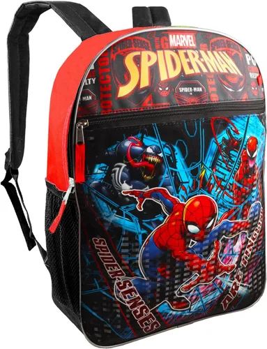 Vista 2 de Mochila Spider-Man con lonchera para niños, paquete escolar y más