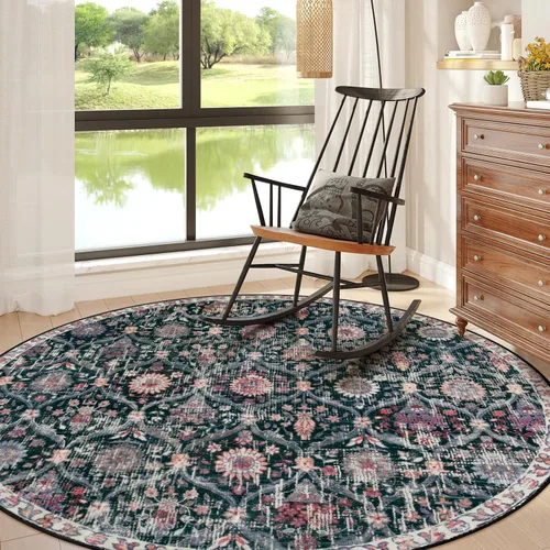 Vista 12 de Lahome - Alfombra marroquí antideslizante y lavable, pequeña alfombra oriental para dormitorio, cocina, entrada, baño, entrada, 61 x 91 cm, crema