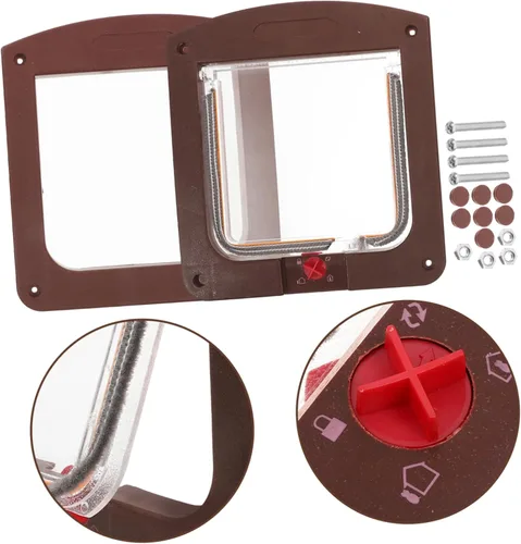 Vista 6 de Toyvian Pet Door for Cats Cat for Interior Use Easy Installation for Walls Material Weatherproof Design Access for Pets