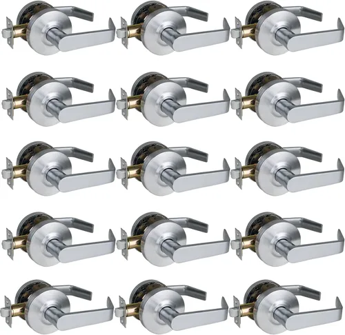 Vista 16 de ANSI Grado 2 Manija de Puerta de Entrada Comercial con Llave, Certificada UL, Cumple ADA, Cromo Satinado 26D, GRD2-72ET-1P