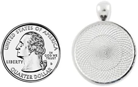 Vista 2 de Pennywise - Collar con dije de payaso de terror chapado en plata de 1 pulgada con cadena de bola de acero inoxidable de 24 pulgadas, hecho a mano