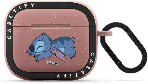 Vista 53 de CASETiFY AirPods Pro (1ª/2ª Gen) Estuche Bounce con Anillo [Colaboración Frozen] - Copo de Nieve de Anna - Taupe Mate