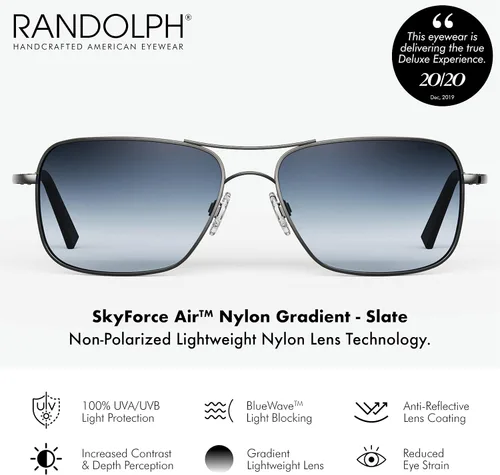 Vista 2 de Randolph USA Gafas de sol Archer Aviator Classic para hombre 100 UV