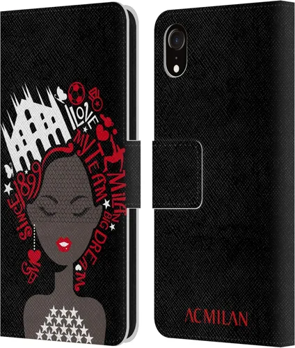 Vista 20 de Head Case Designs Officially Licensed AC Milan Dream Big Children Leather Wallet Case Compatible with Apple iPhone 11