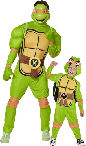 Vista 7 de InSpirit Designs Disfraz de Miguel Ángel de las Tortugas Ninja Mutantes Adolescentes para Niños, Multicolor