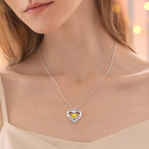Vista 75 de CDE Collares de piedra natal para mujer, plata de ley 925, collar con colgante de corazón para siempre, Navidad, cumpleaños, aniversario, día de San