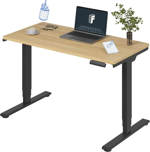 Vista 20 de FLEXISPOT E6 - Escritorio de pie eléctrico de 3 etapas con motor dual, 48 x 24, para usar sentado o de pie, soporta 220 lbs, altura ajustable