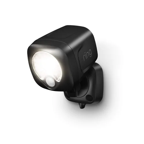 Vista 2 de Reflector inalámbrico Ring: reflector activado por movimiento, ledes brillantes y compatible con Amazon Sidewalk (negro)
