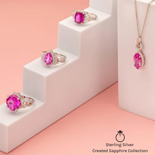 Vista 4 de PEORA Anillo de recuerdo de plata de ley 925 para mujer, forma ovalada, varias piedras preciosas, tamaños 5 a 9