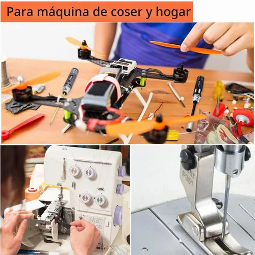 Vista 6 de Destornillador hexagonal de 0.059 in y 50 tornillos de abrazadera de aguja compatibles con máquina de coser industrial Overlock Juki Yamato Pegasus