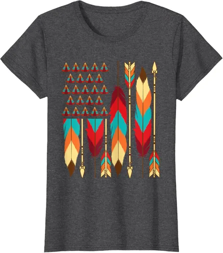 Vista 6 de Native American Bandera - Camiseta de veteranos indígenas del Mes del Orgullo, Negro, S